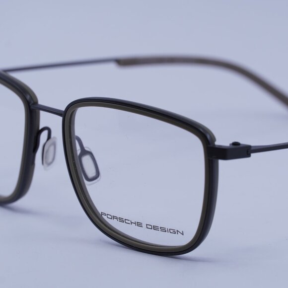 Porsche Design P8365 E Eyeglasses Dark Grey/Black 53mm Square Frame - Picture 2 of 11